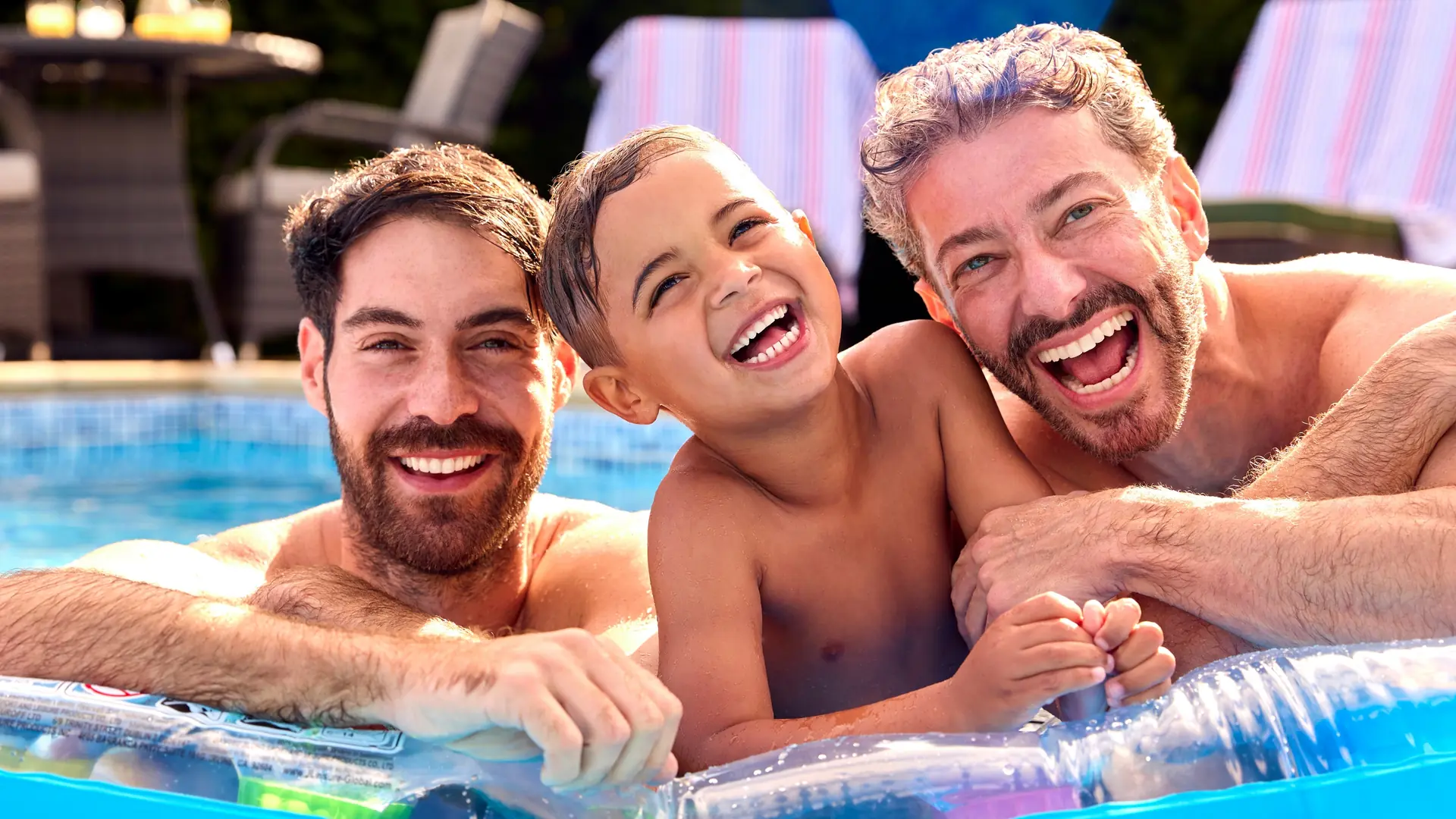 Família curtindo as águas termais de Caldas Novas