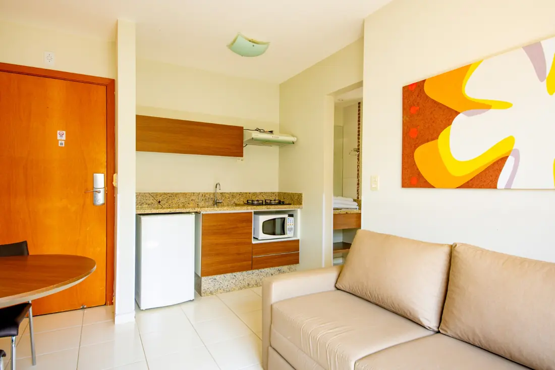 Apartamento do Boulevard - sala e cozinha