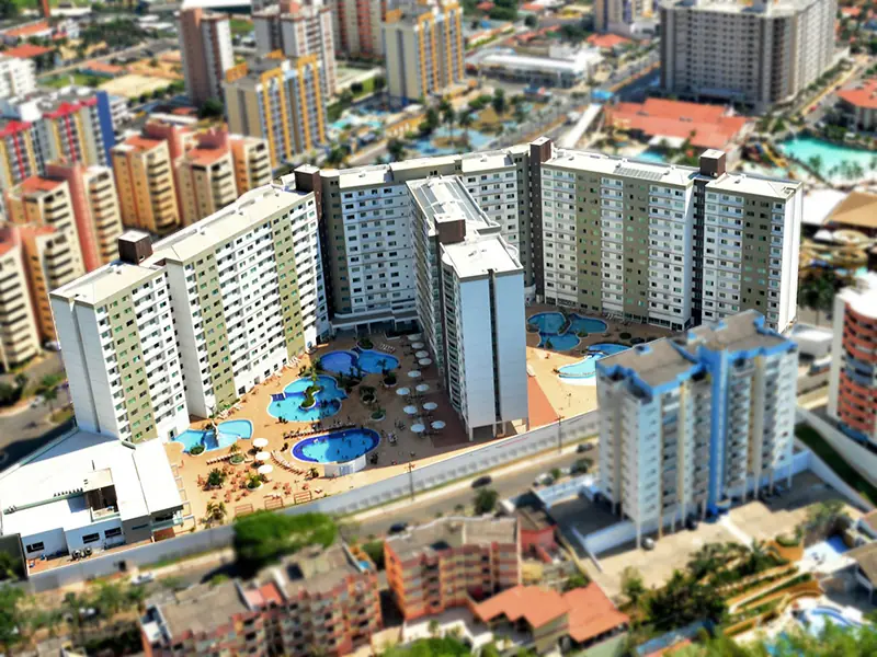 Vista aérea do complexo Riviera Park