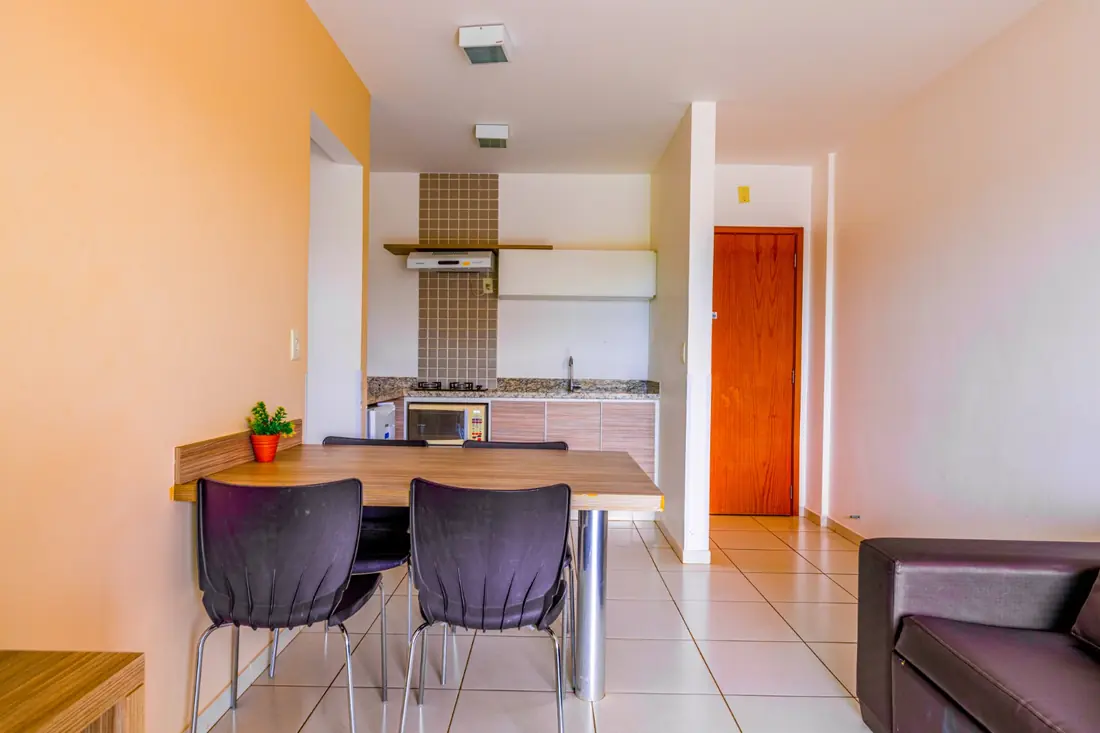 Apartamento do Riviera Park - sala e cozinha