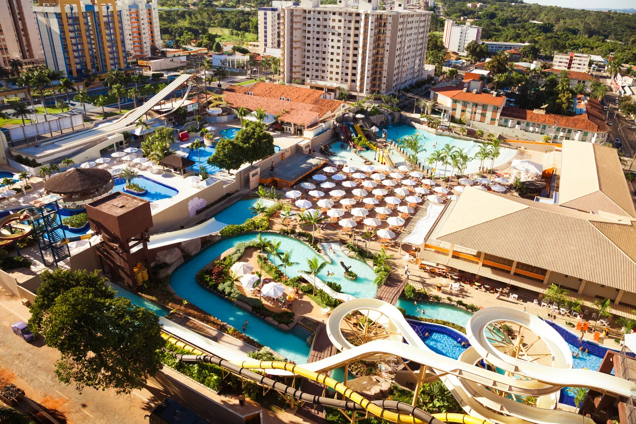 Vista aérea do complexo Water Park em Caldas Novas